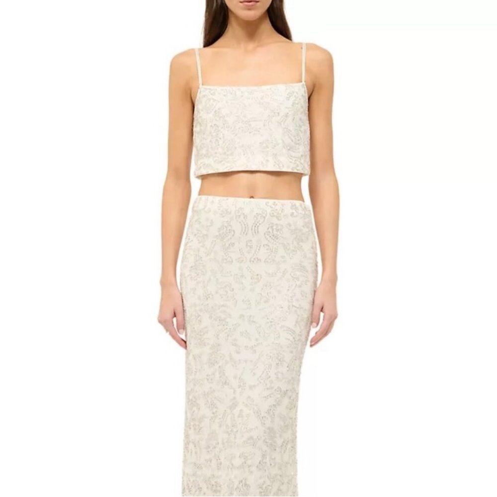 STAUD Cream Two-Piece Dress